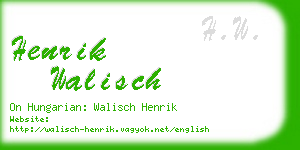 henrik walisch business card